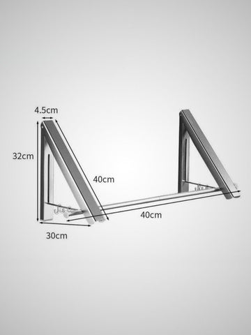 Barre de Suspension Vêtement Argent 40cm